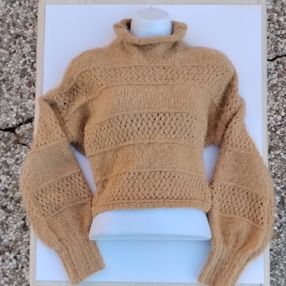 Arizona Jean Company Camel Cowl Neck Sweater